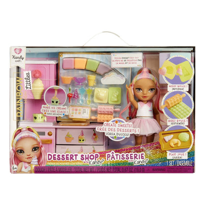 Rainbow High Littles Dessert Shop Playset with Kandy Doll