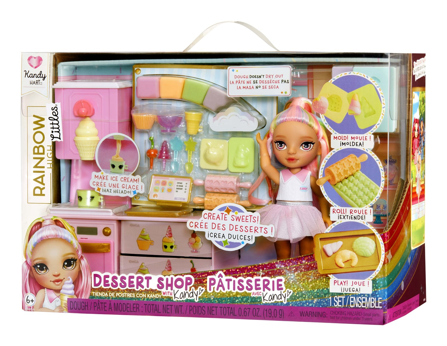 Rainbow High Littles Dessert Shop Playset with Kandy Doll
