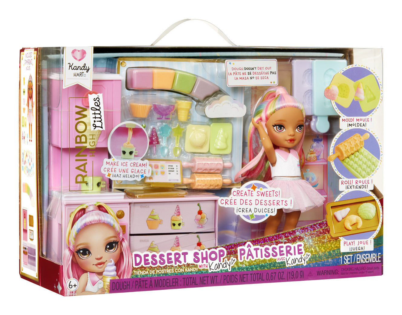 Rainbow High Littles Dessert Shop Playset with Kandy Doll