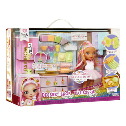 Rainbow High Littles Dessert Shop Playset with Kandy Doll