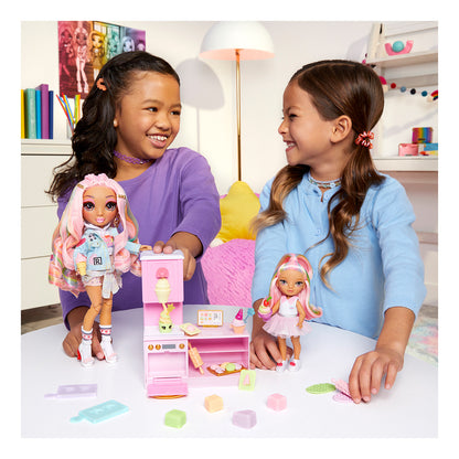 Rainbow High Littles Dessert Shop Playset with Kandy Doll