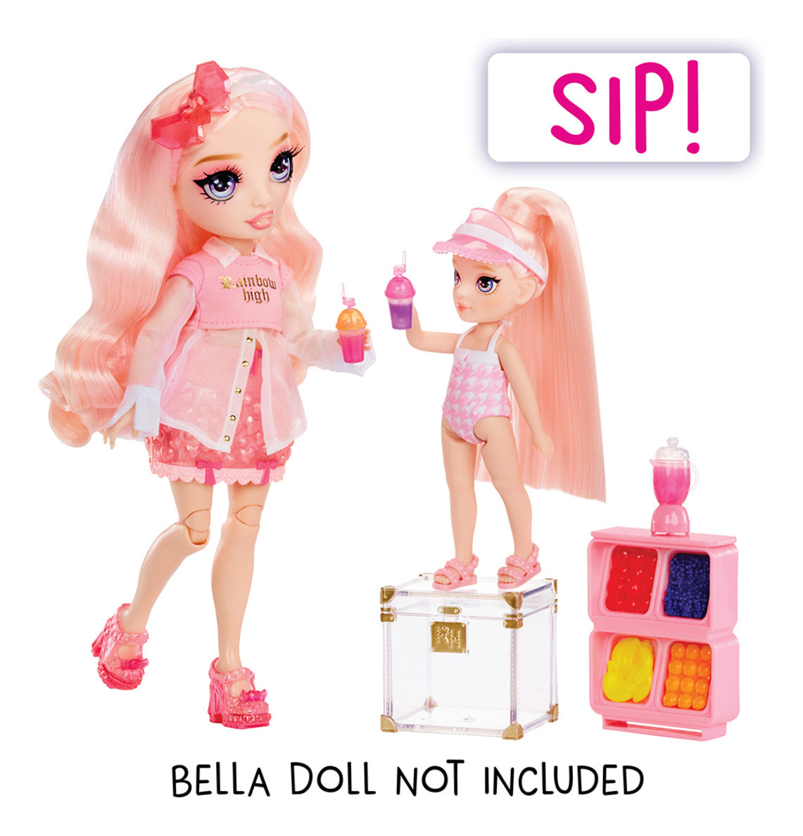Rainbow High Littles Pool Day Playset with Blush Doll