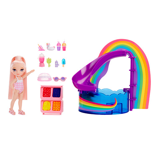 Rainbow High Littles Pool Day Playset with Blush Doll