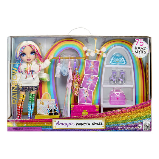 Rainbow High Amaya’s Rainbow Closet Playset with Exclusive Doll