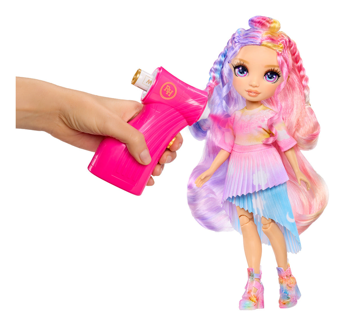 Rainbow High Air Brush & Create DIY Fashion Doll – Purple Eyes