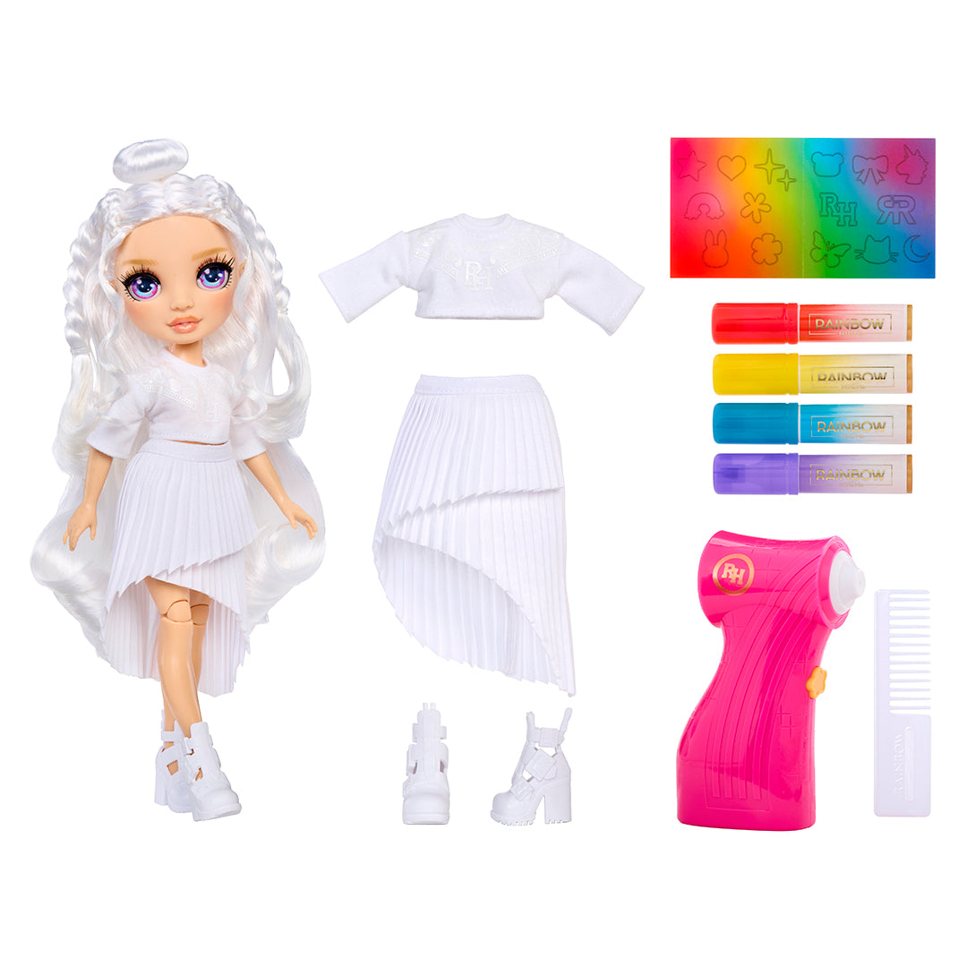 Rainbow High Air Brush & Create DIY Fashion Doll – Purple Eyes