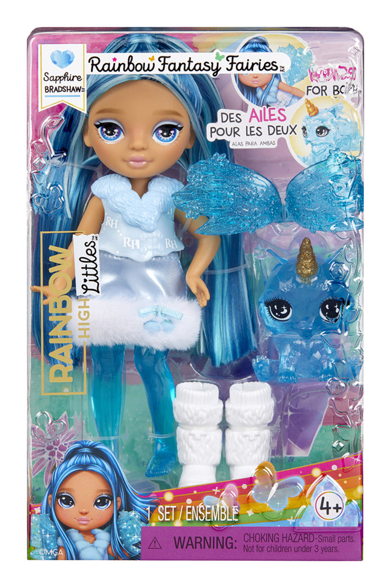 Rainbow High Littles Rainbow Fantasy Fairies Sapphire Doll with Pet
