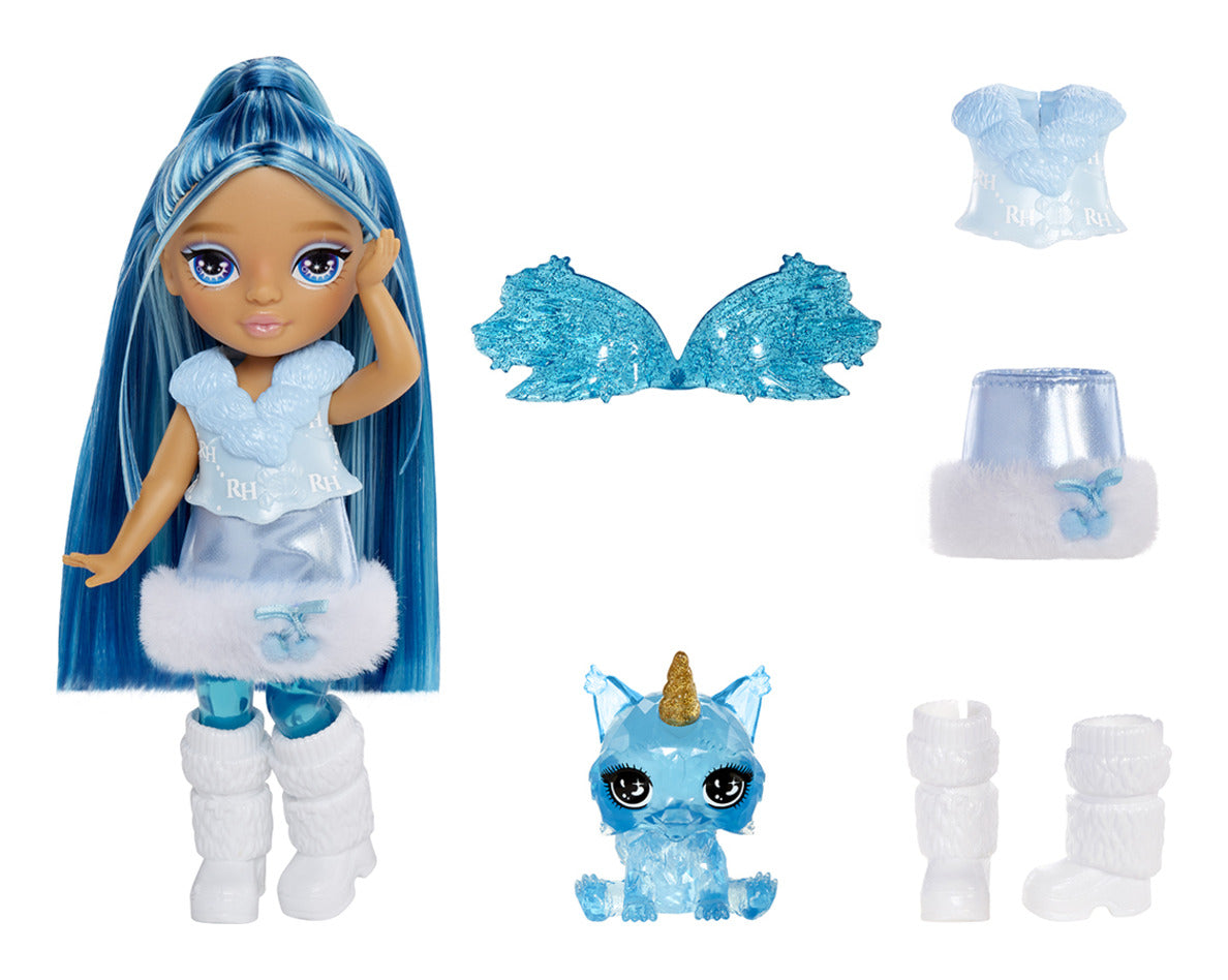 Rainbow High Littles Rainbow Fantasy Fairies Sapphire Doll with Pet