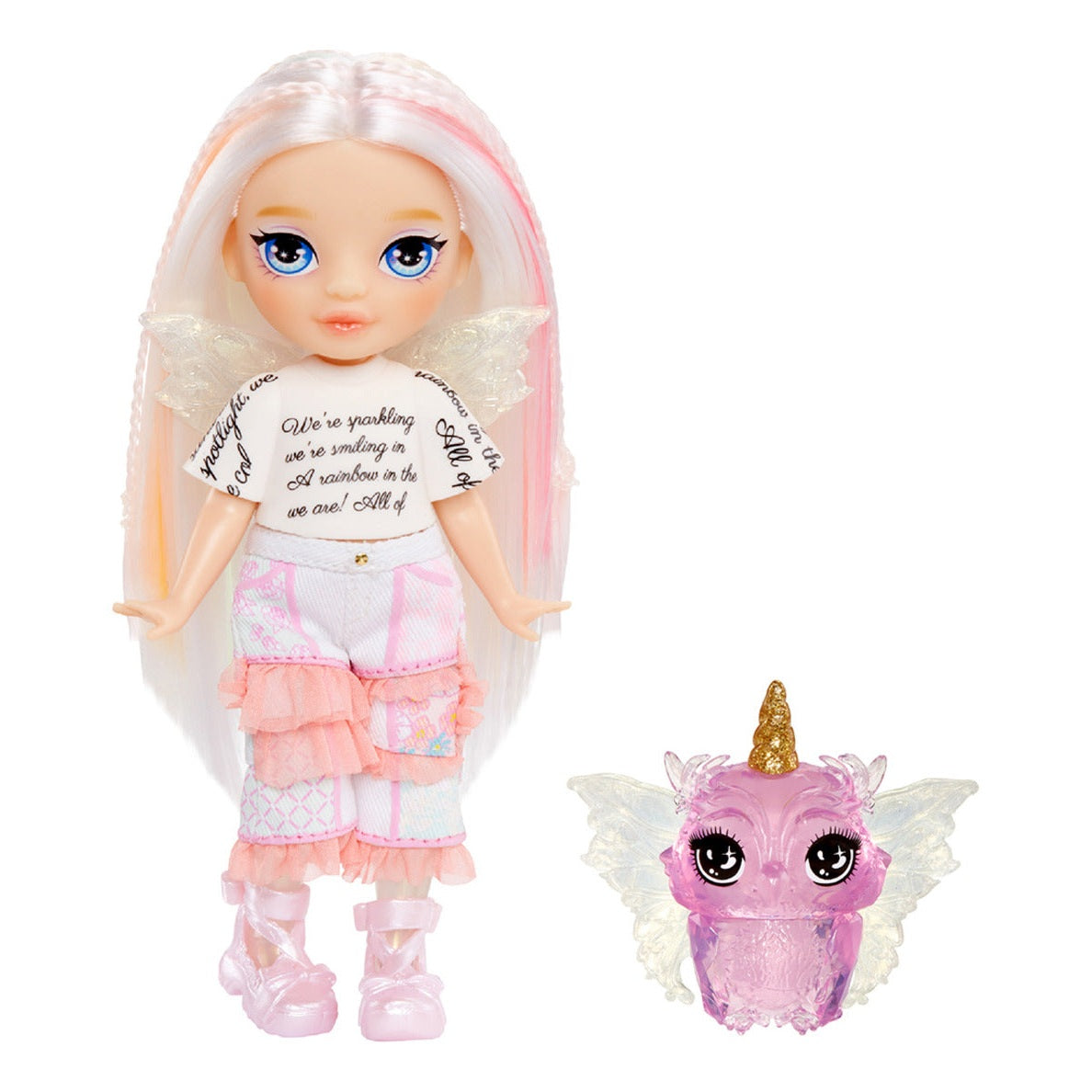Rainbow High Littles Rainbow Fantasy Fairies Opal Doll with Owl Pet