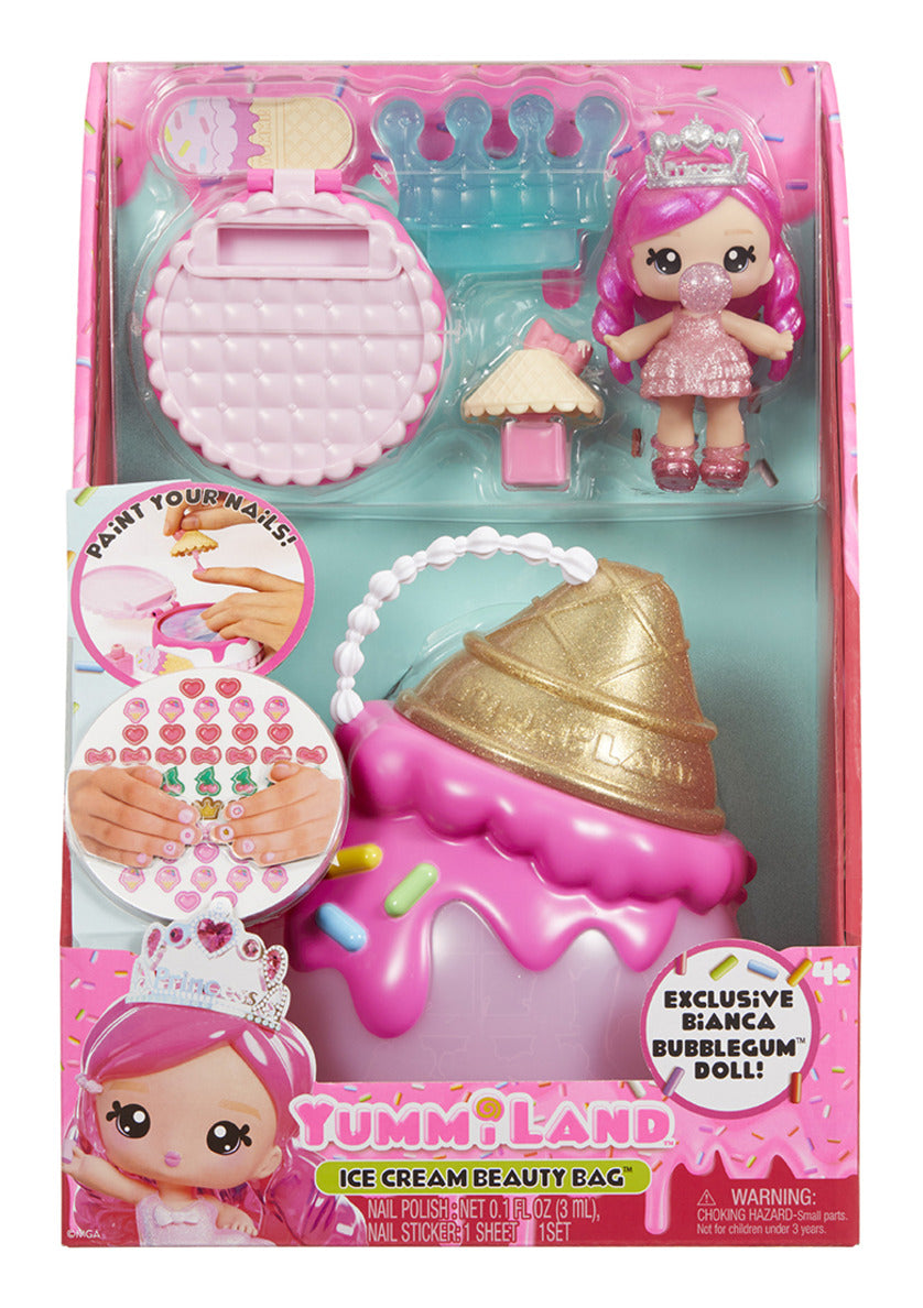 Yummiland Ice Cream Beauty Bag Playset with Bianca Bubblegum Lip Gloss Doll