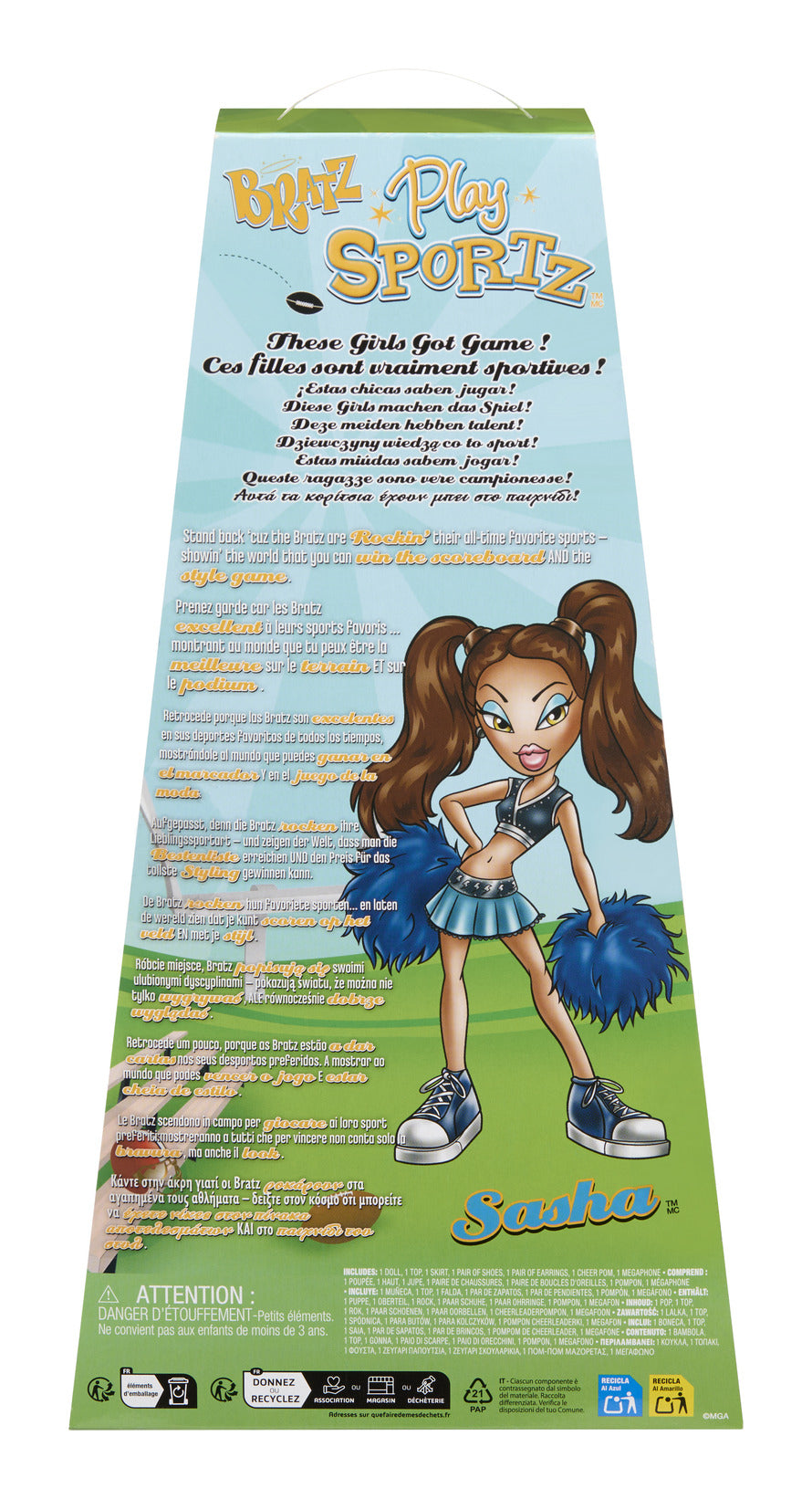 Bratz Play Sportz Sasha Cheerleading Fashion Doll with Accessories