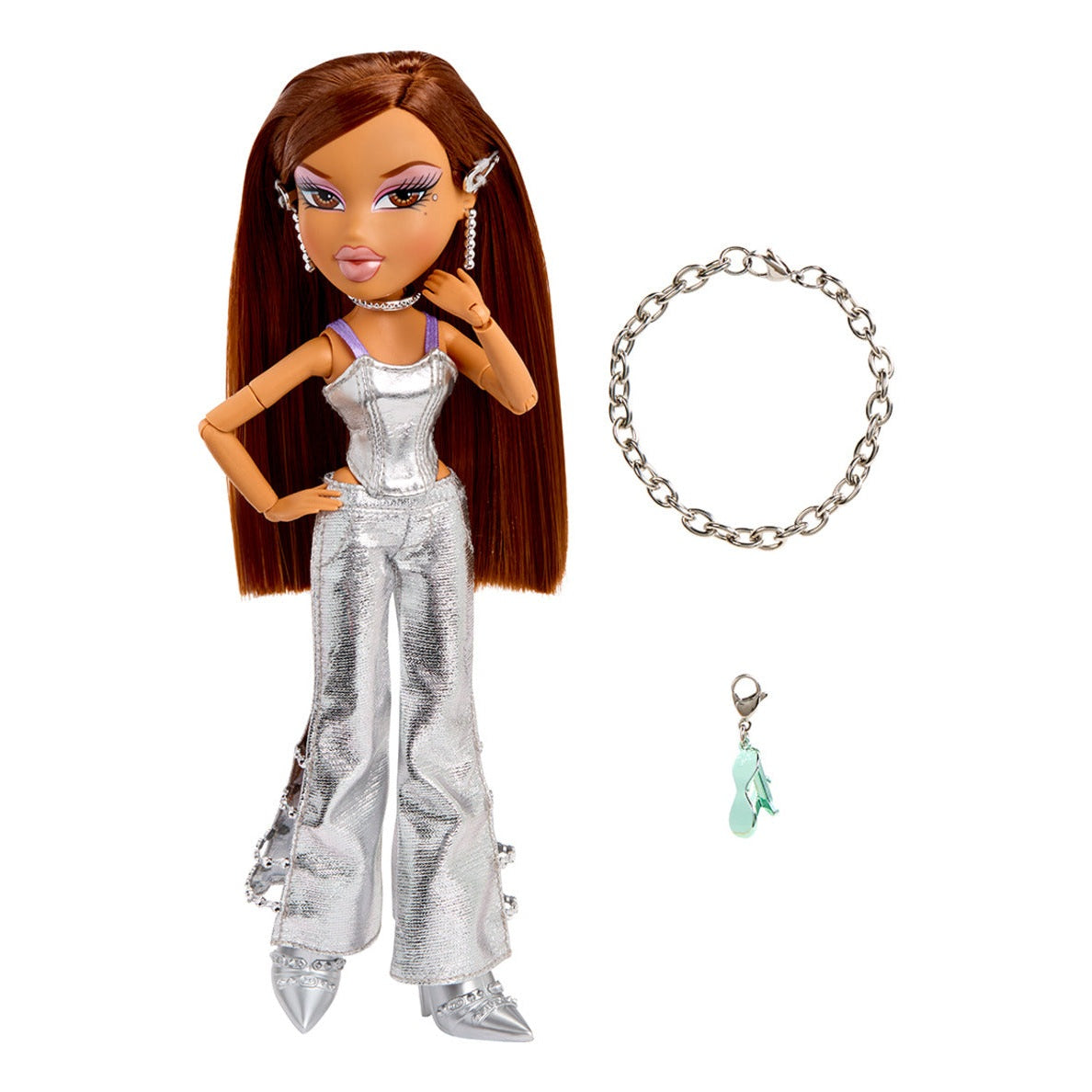 Bratz Stylin' Charmz Yasmin Fashion Doll with Collectible Charm