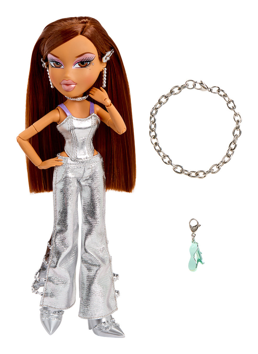 Bratz Stylin' Charmz Yasmin Fashion Doll with Collectible Charm