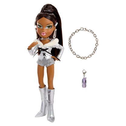 Bratz Charmz Sasha Fashion Doll with Collectible Bracelet and Charm