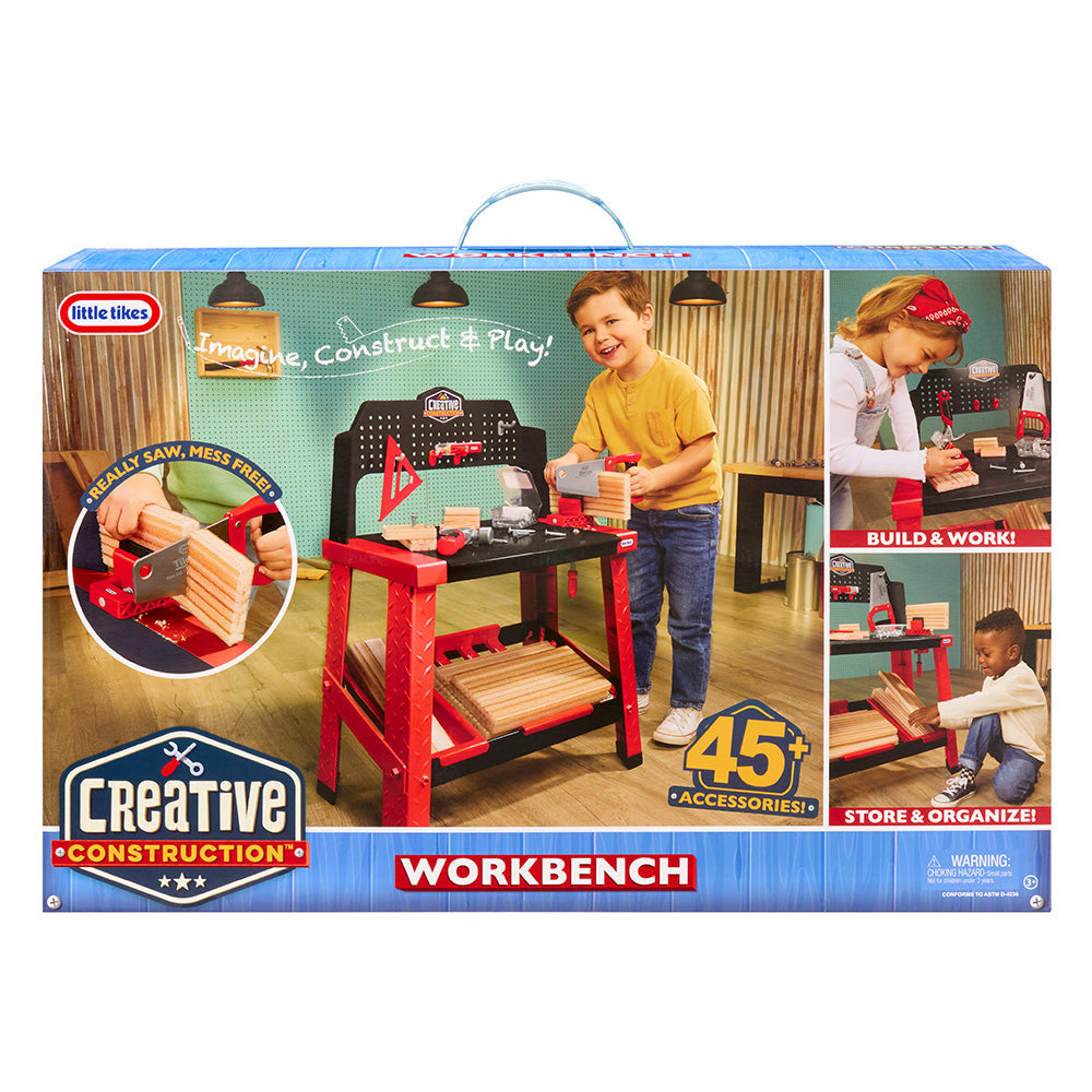 Little Tikes Creative Construction Workbench with 15+ Accessories