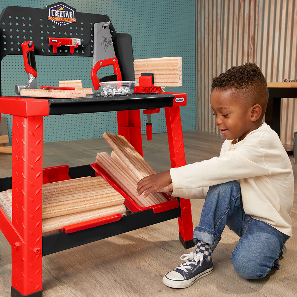 Little Tikes Creative Construction Workbench with 15+ Accessories