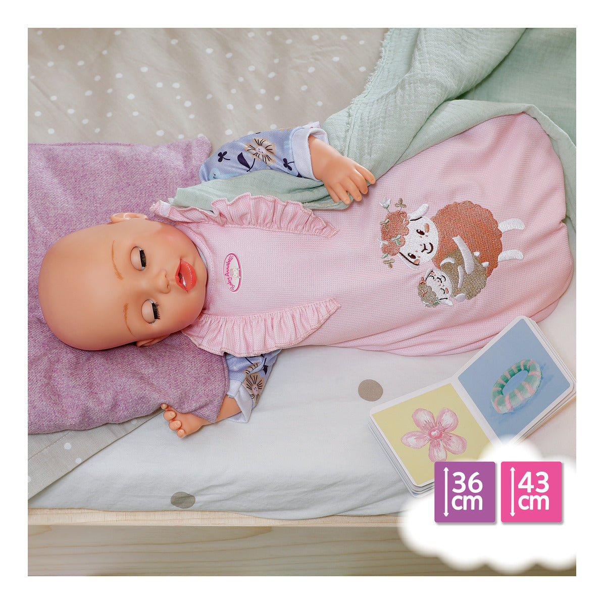 Baby Annabell Floral Sleeping Bag for 36–43cm Dolls