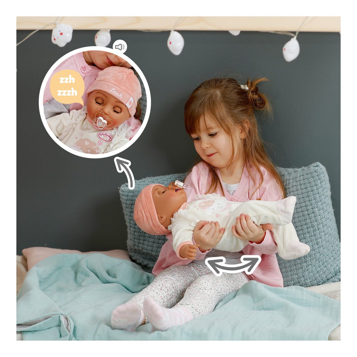 Baby Annabell Active Leah Interactive Doll 43cm