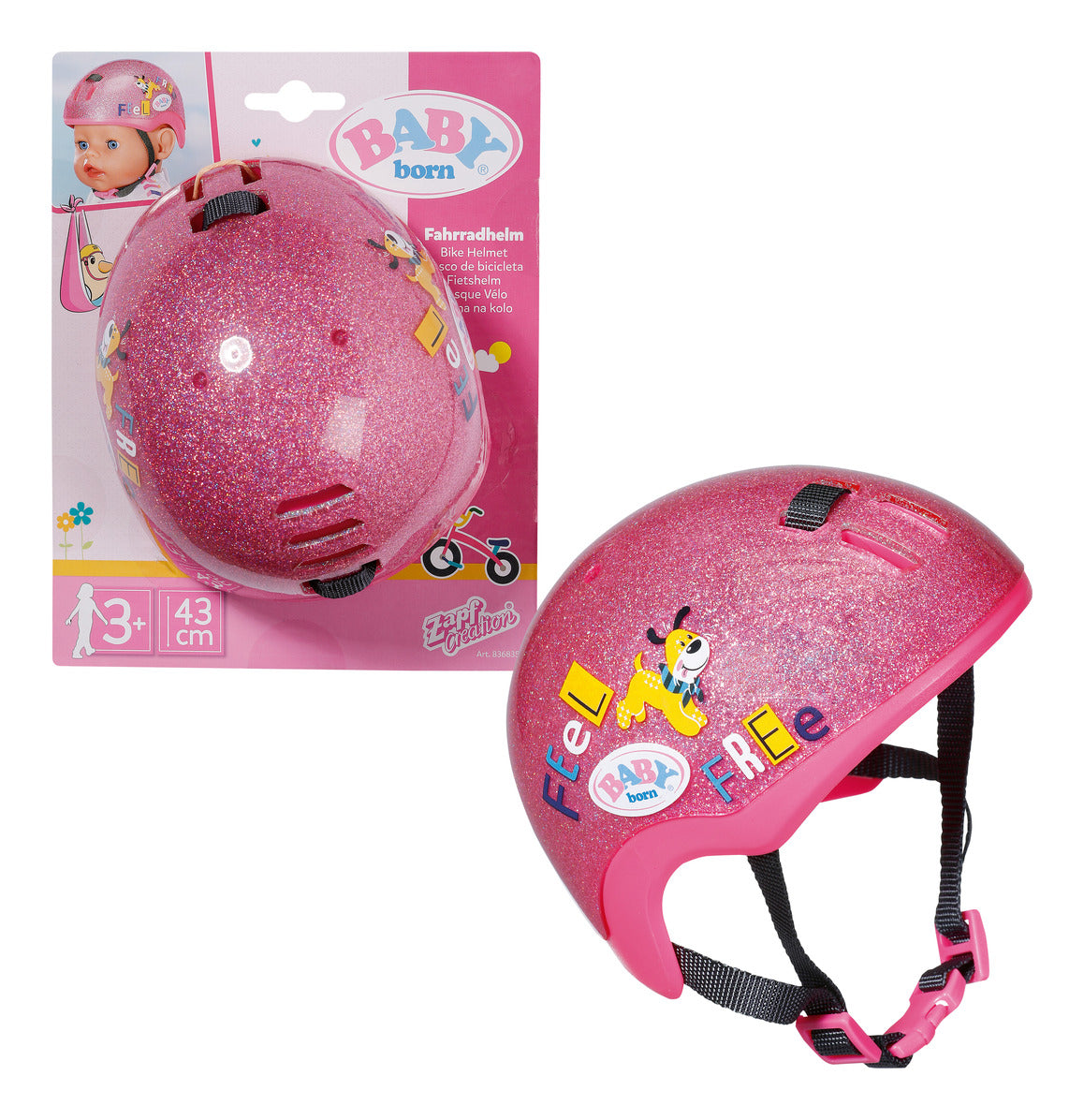 BABY born Pink Bike Helmet for 43cm Dolls