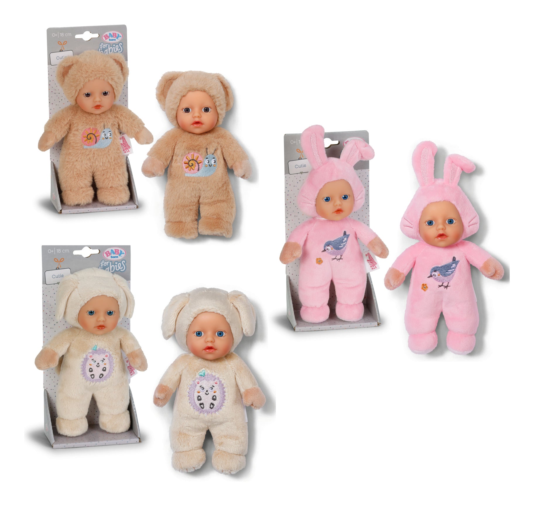 BABY born for Babies Cutie 18cm Soft Doll – 3 Assorted