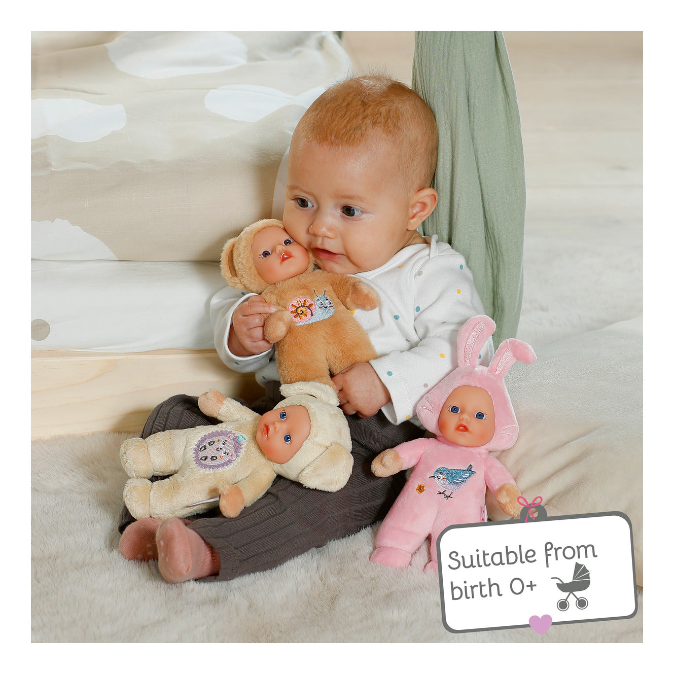 BABY born for Babies Cutie 18cm Soft Doll – 3 Assorted