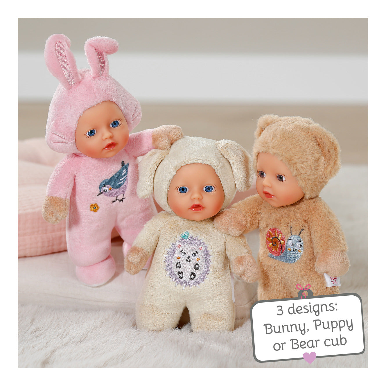 BABY born for Babies Cutie 18cm Soft Doll – 3 Assorted