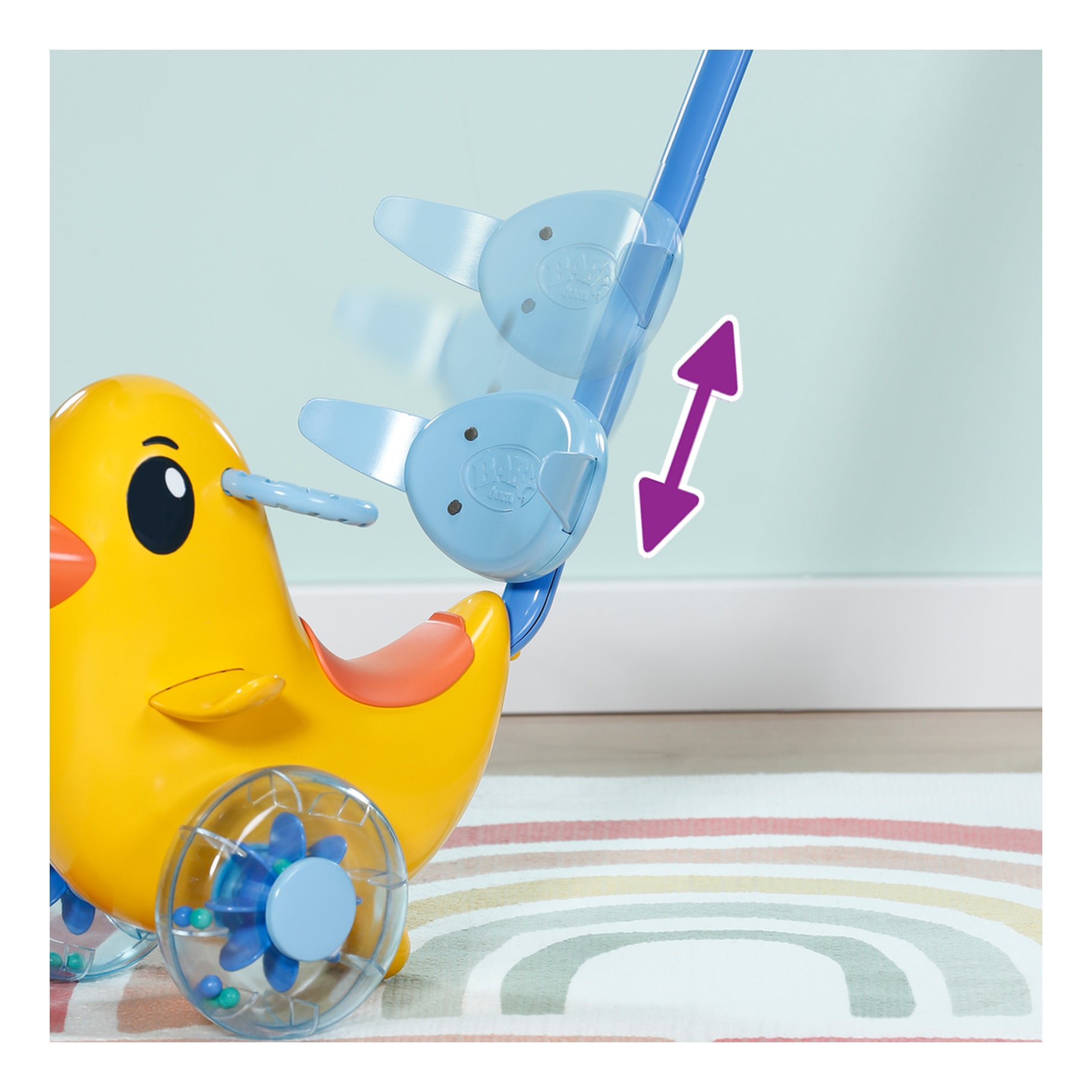 BABY born Push-Along Berta Duck Doll Vehicle