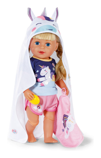 ** Baby Born Hooded Towel Set Unicorn
