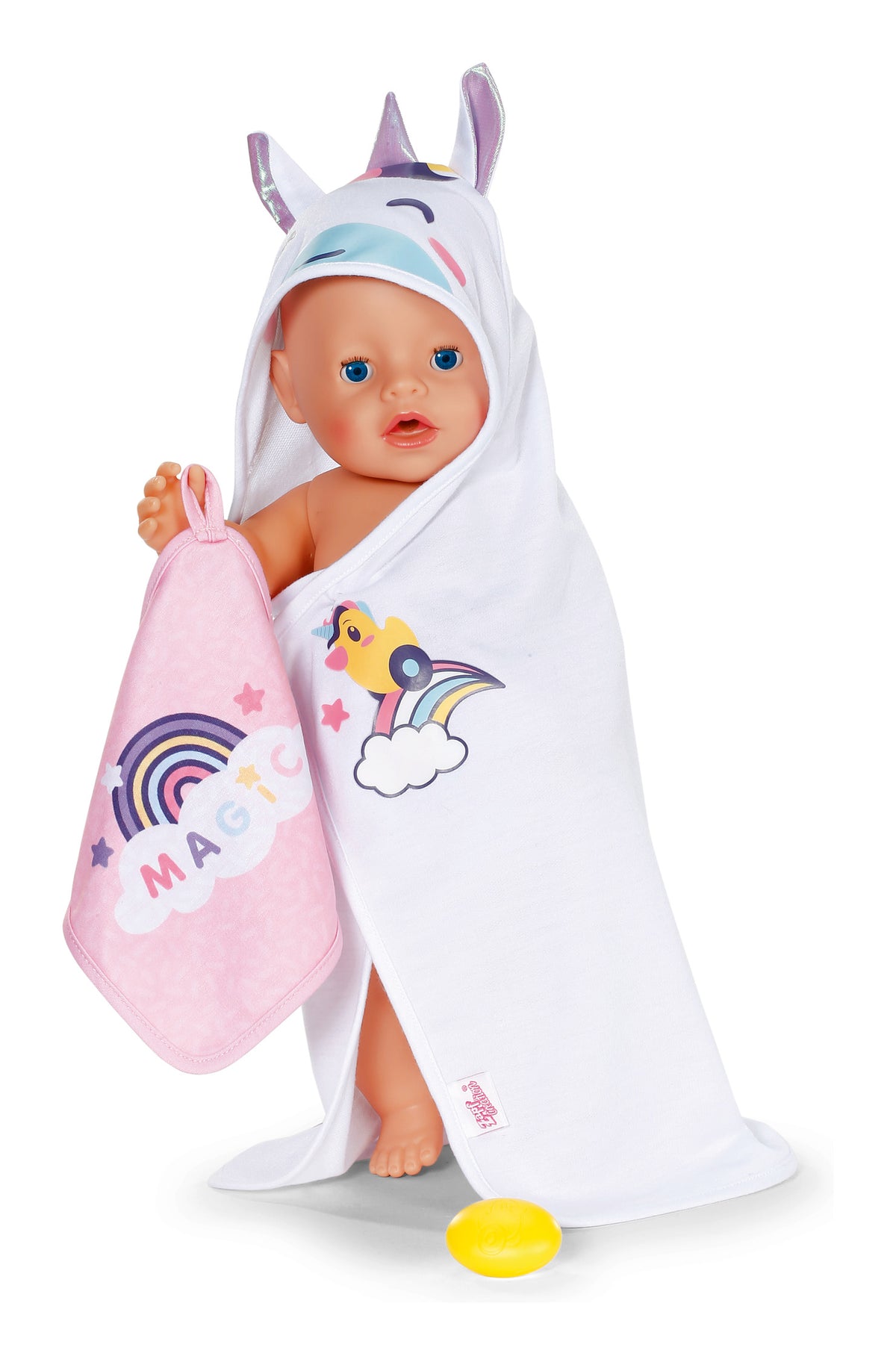 ** Baby Born Hooded Towel Set Unicorn
