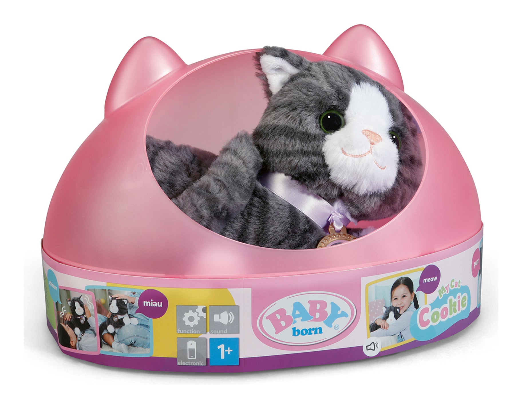 BABY born My Cat Cookie Interactive Kitten with Cat Bed
