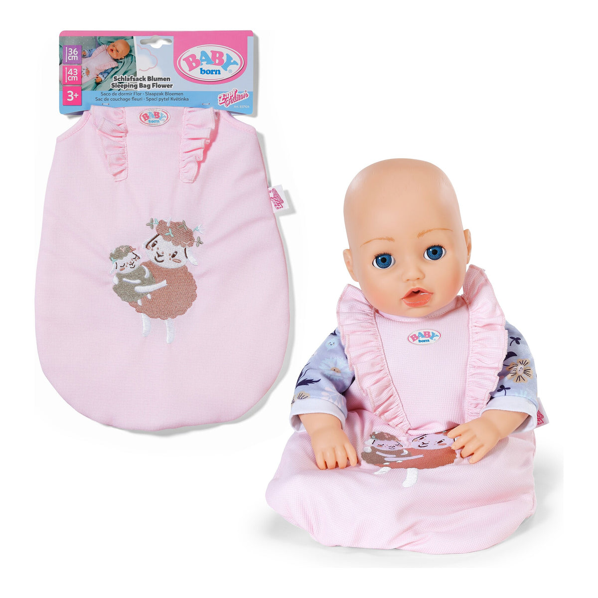 BABY born Sleeping Bag Flower for 36–43 cm Dolls