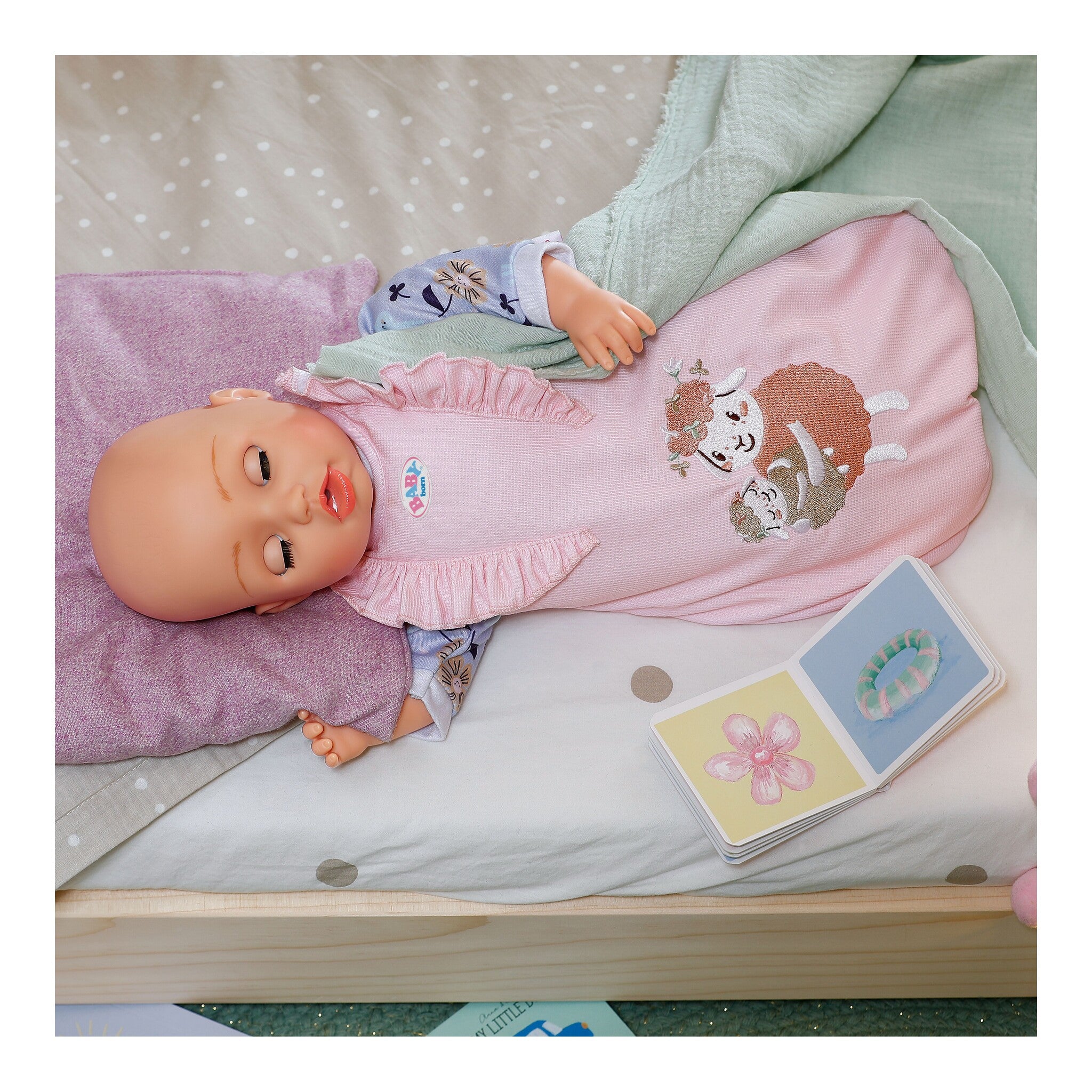 BABY born Sleeping Bag Flower for 36–43 cm Dolls