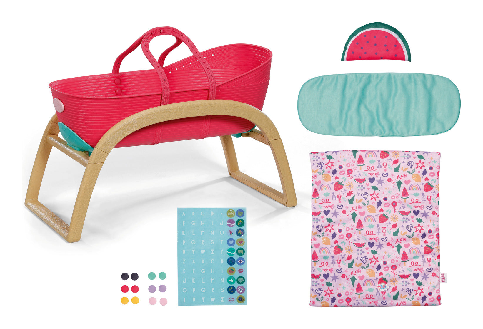 BABY born 3-in-1 Bassinet Pinplay with Rocking Stand