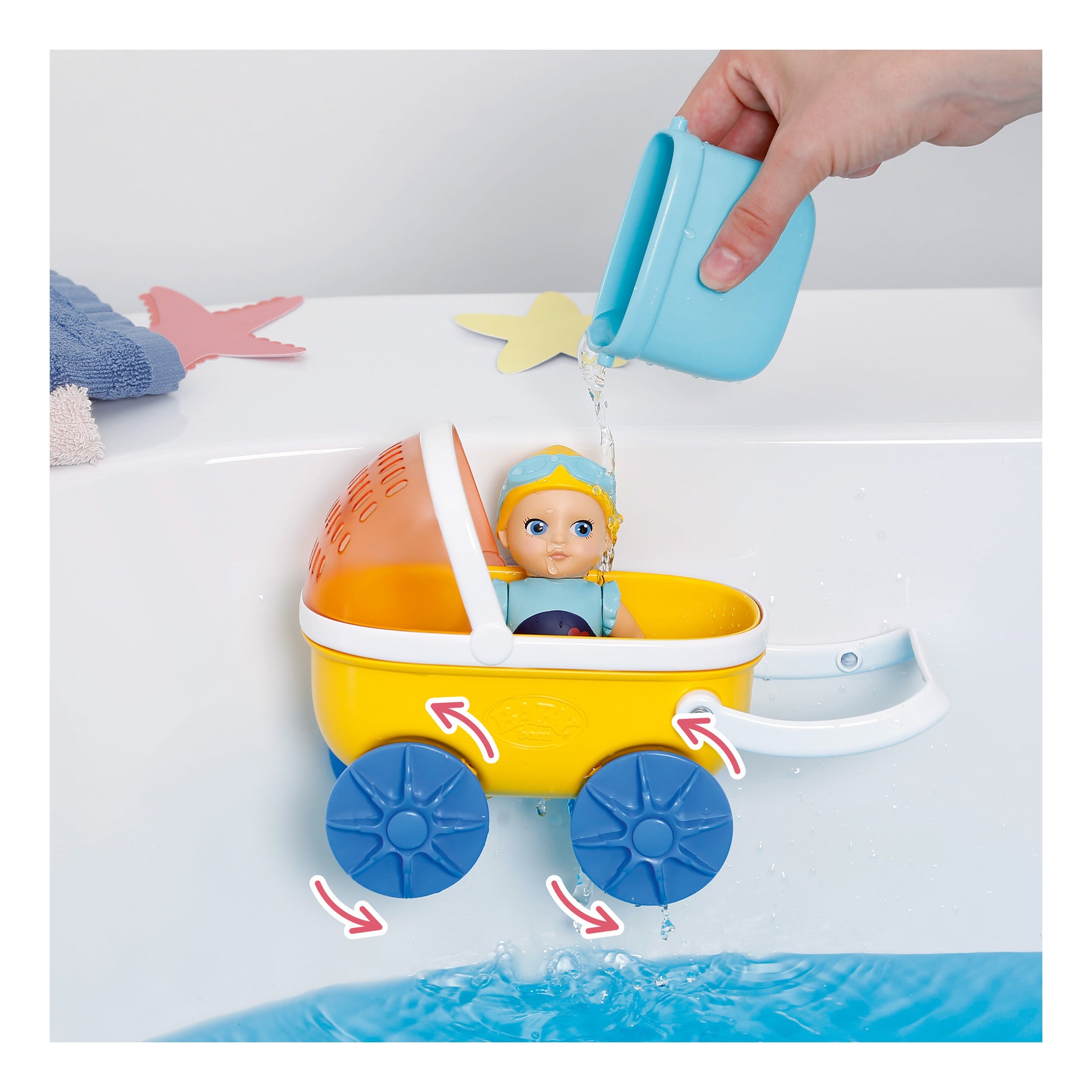 BABY born Splish Splash Bath Toy Pram with Emma