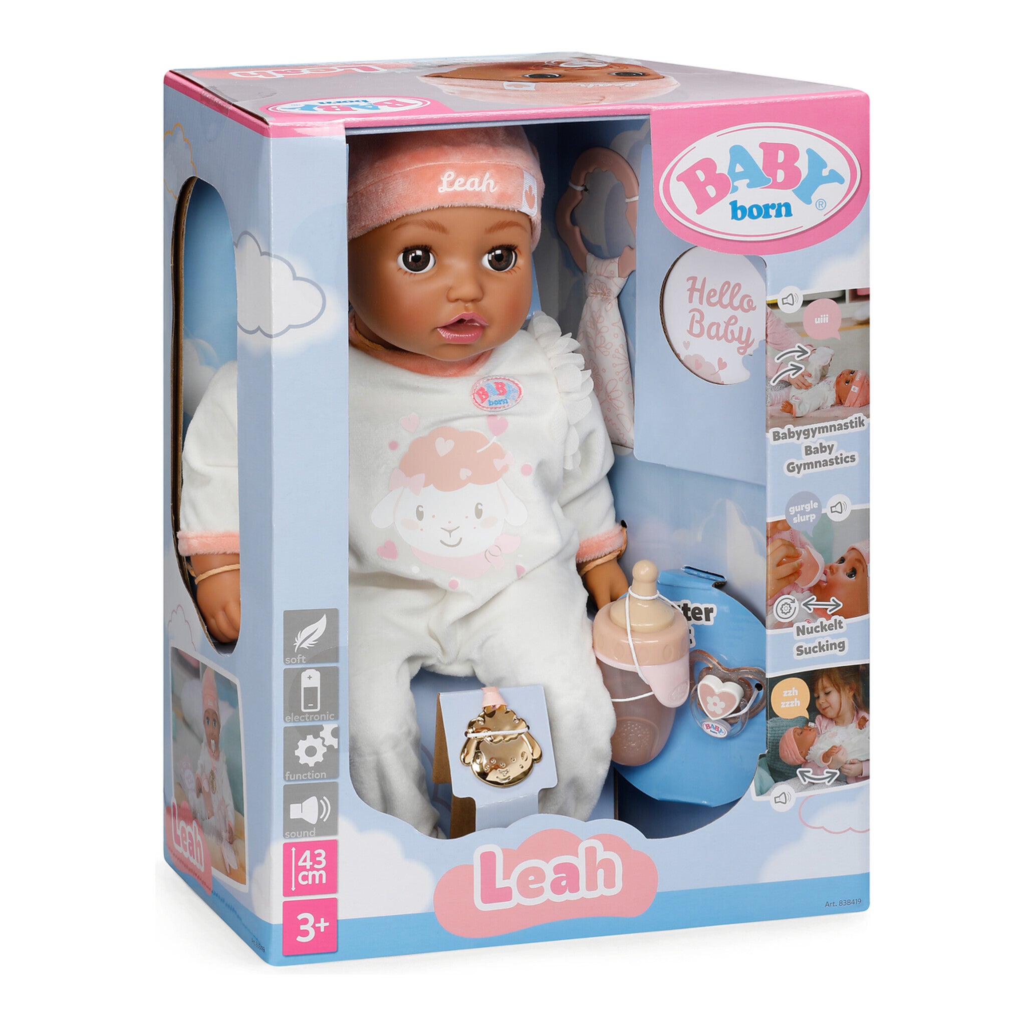 BABY born Leah Interactive Baby Doll 43cm