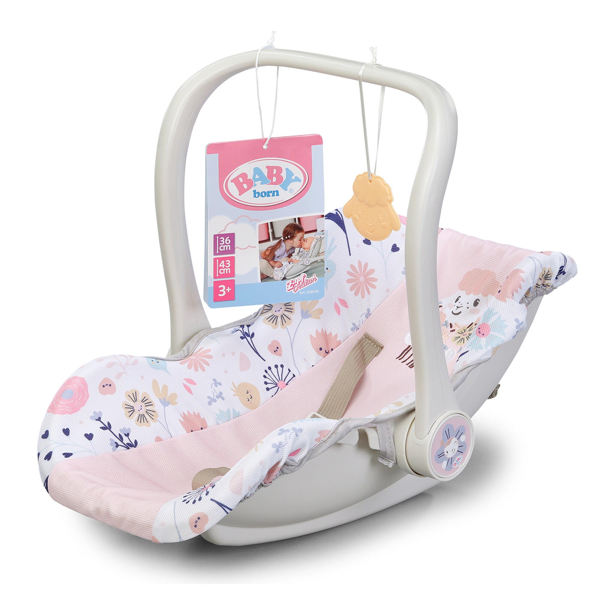 BABY born Comfort Seat Flower Doll Carrier, Seat and Rocker