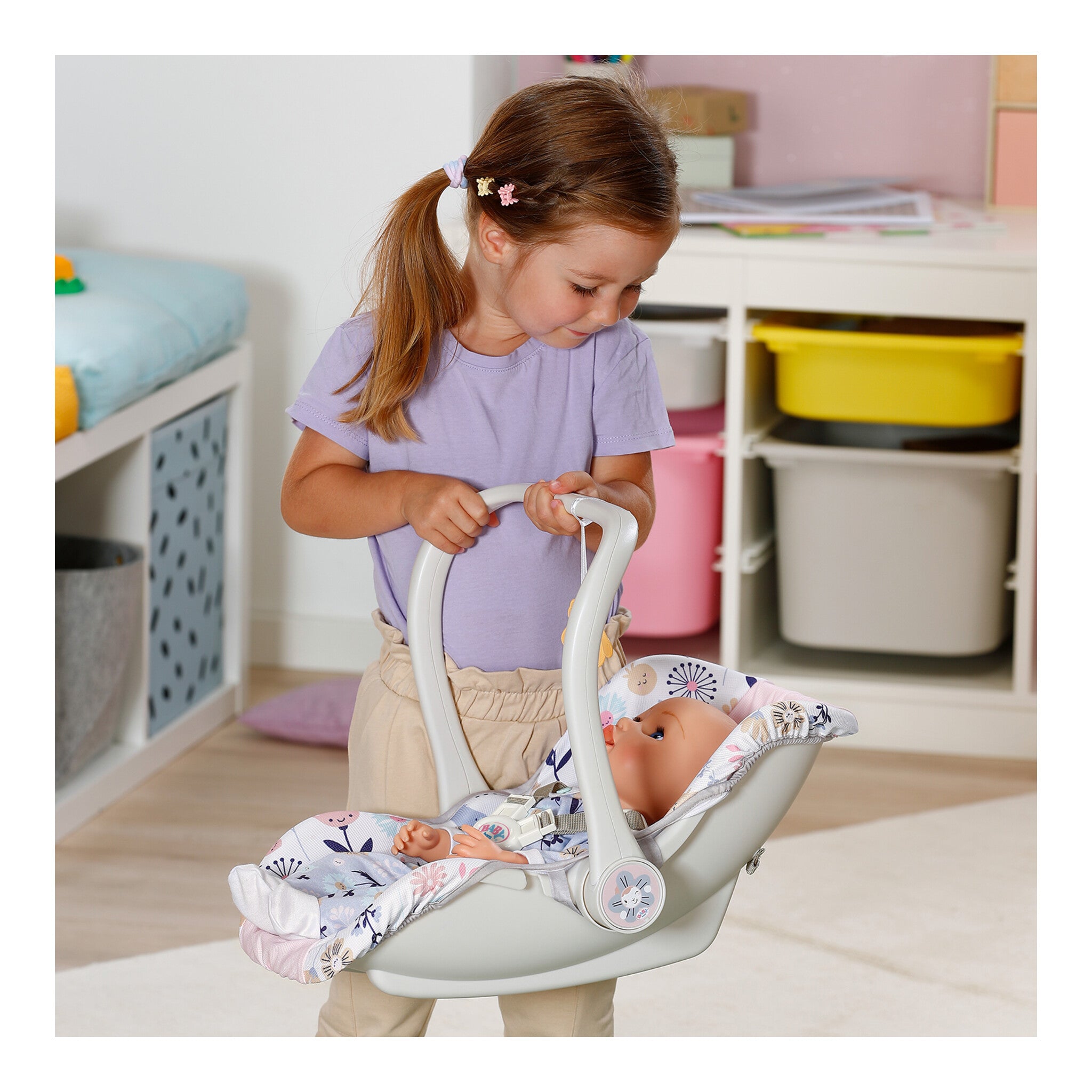 BABY born Comfort Seat Flower Doll Carrier, Seat and Rocker