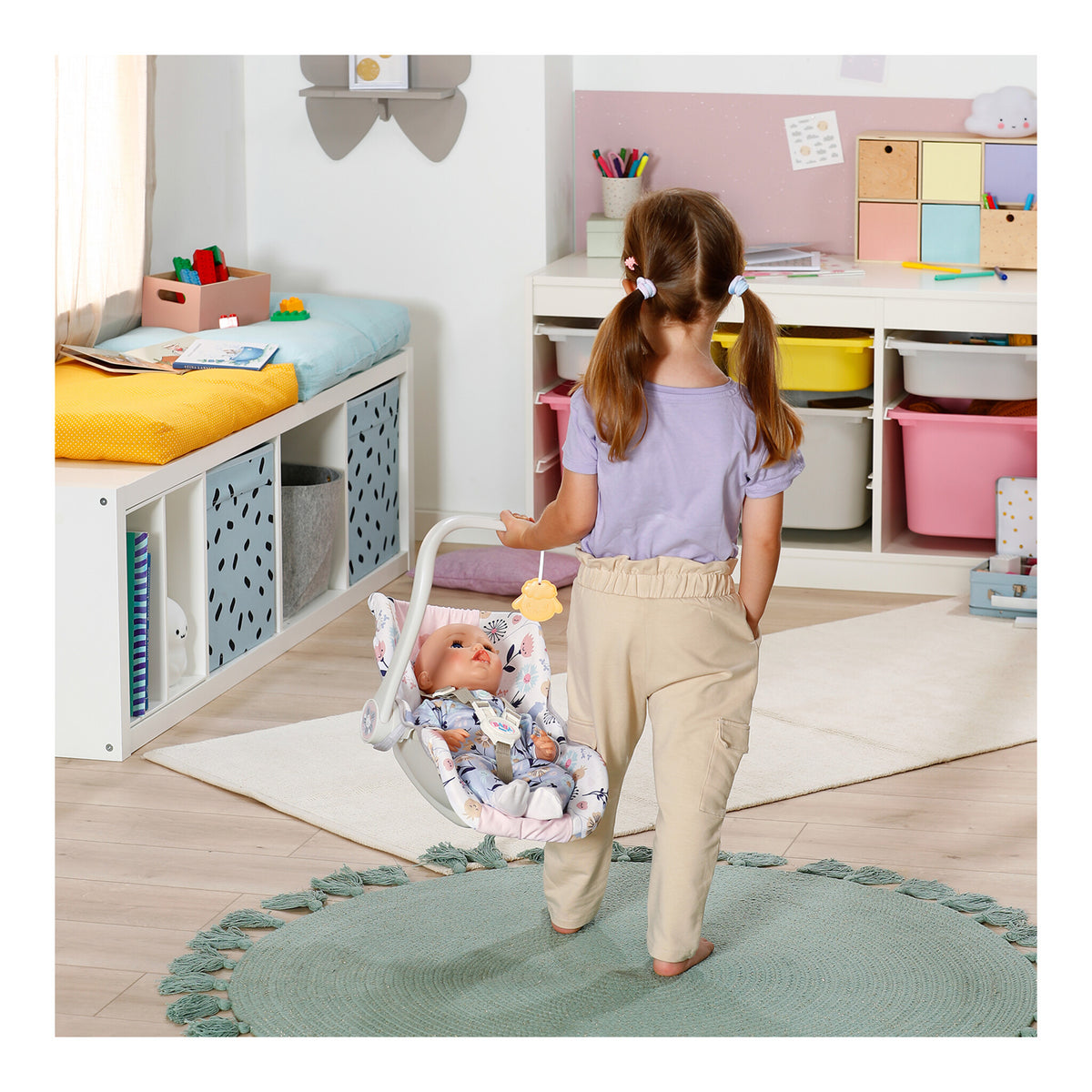 BABY born Comfort Seat Flower Doll Carrier, Seat and Rocker