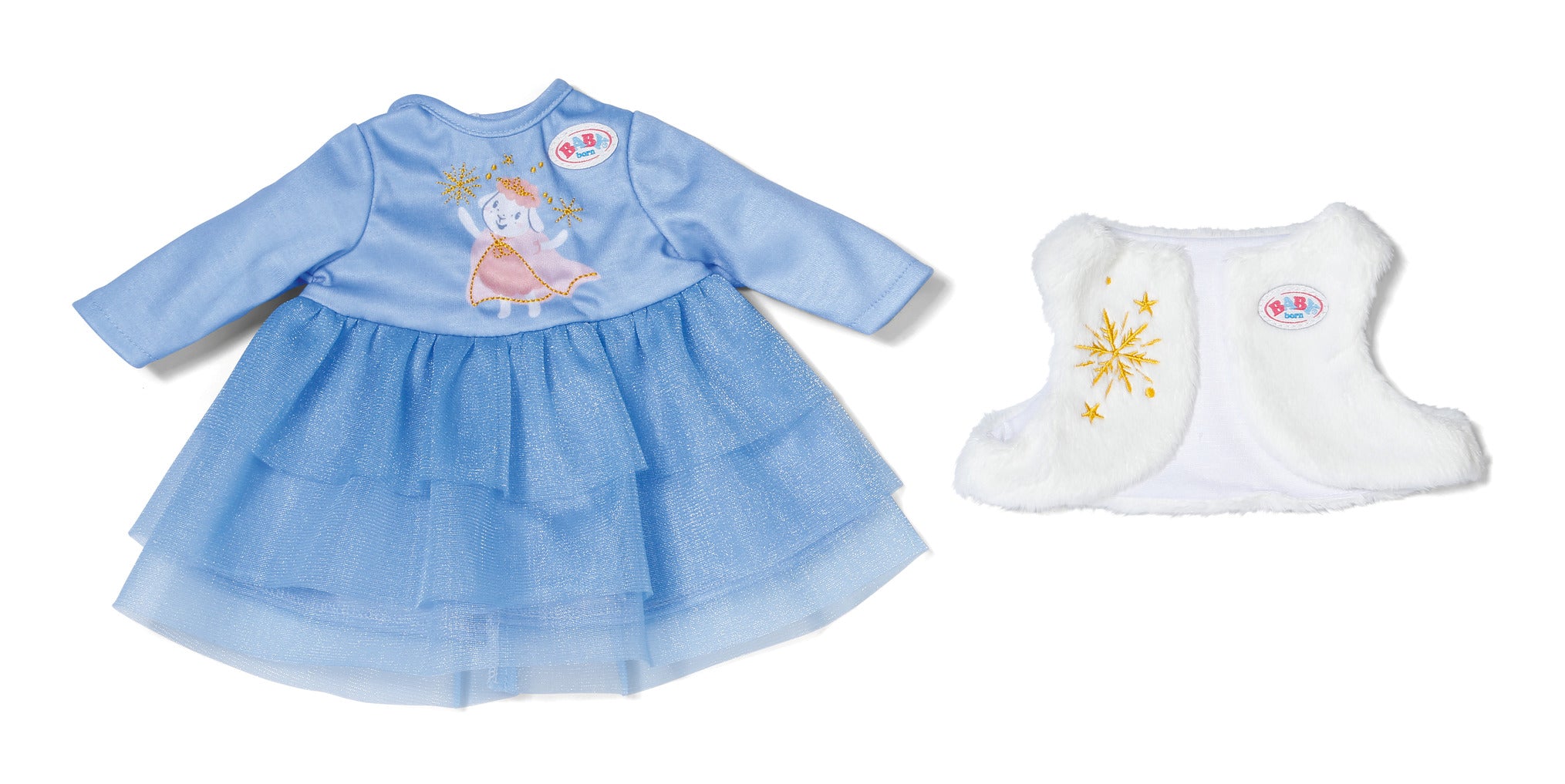 BABY born Winter Dress Outfit with Plush Vest for 36cm Dolls