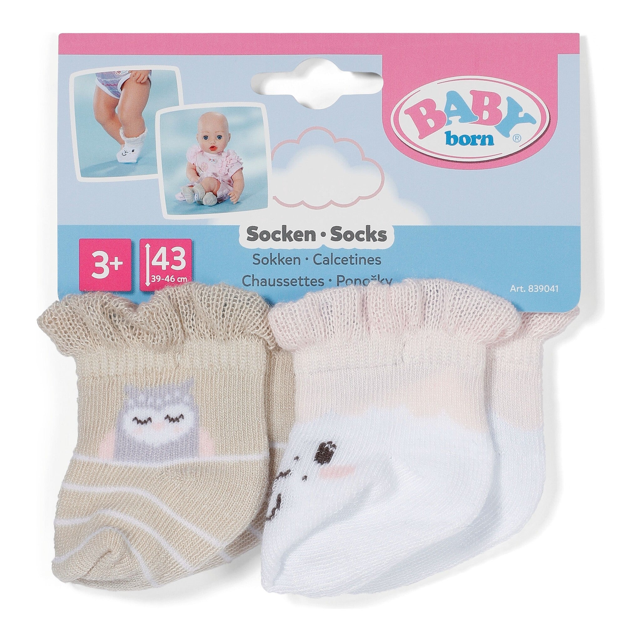 BABY born Sheep Socks 2 Pairs for 43cm Dolls