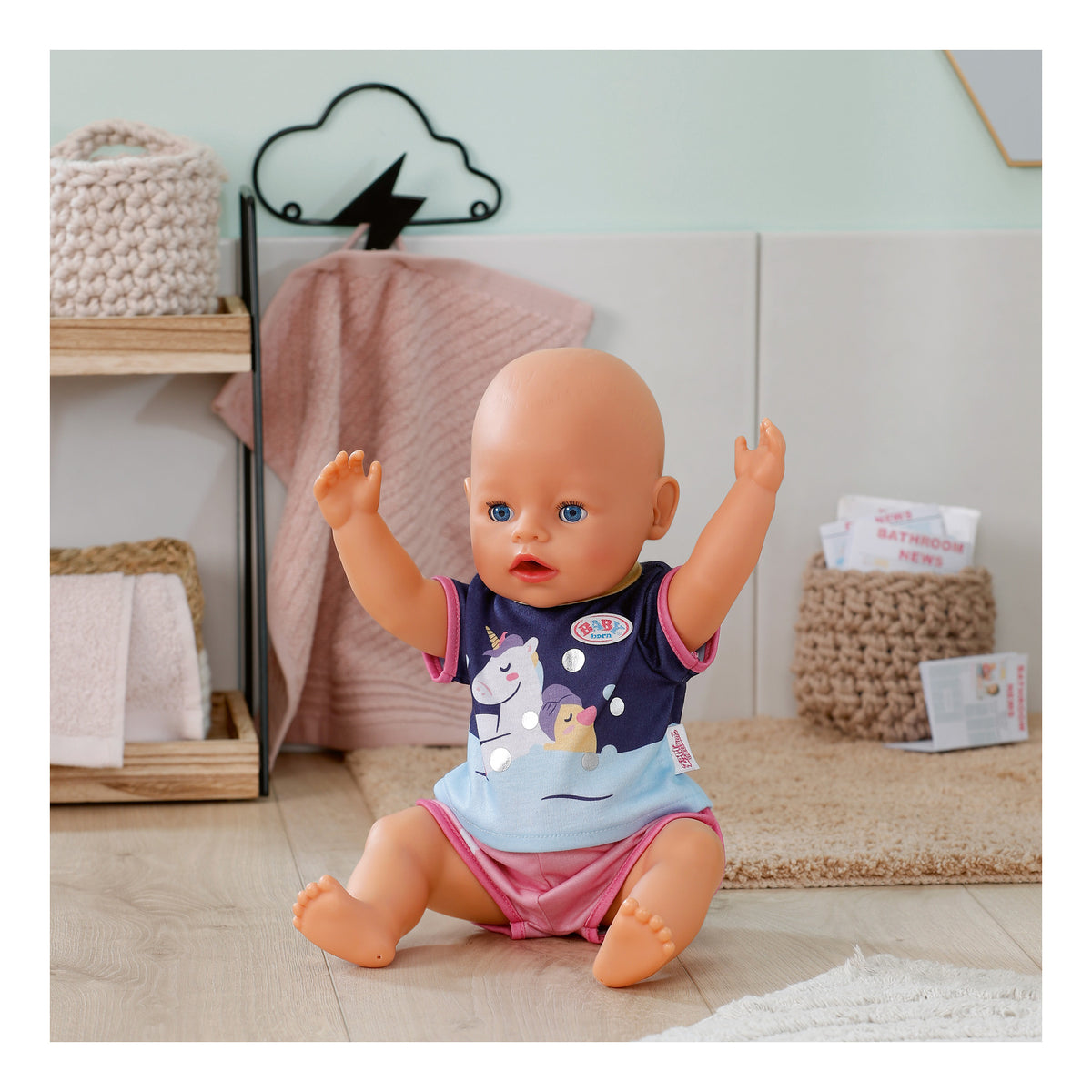 ** Baby Born Unicorn Short Pyjamas 43cm