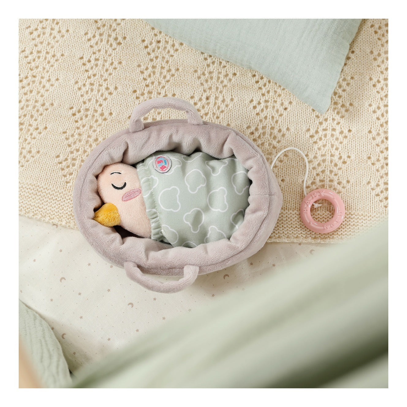 BABY born for babies Musical Berta Plush Music Box in Basket