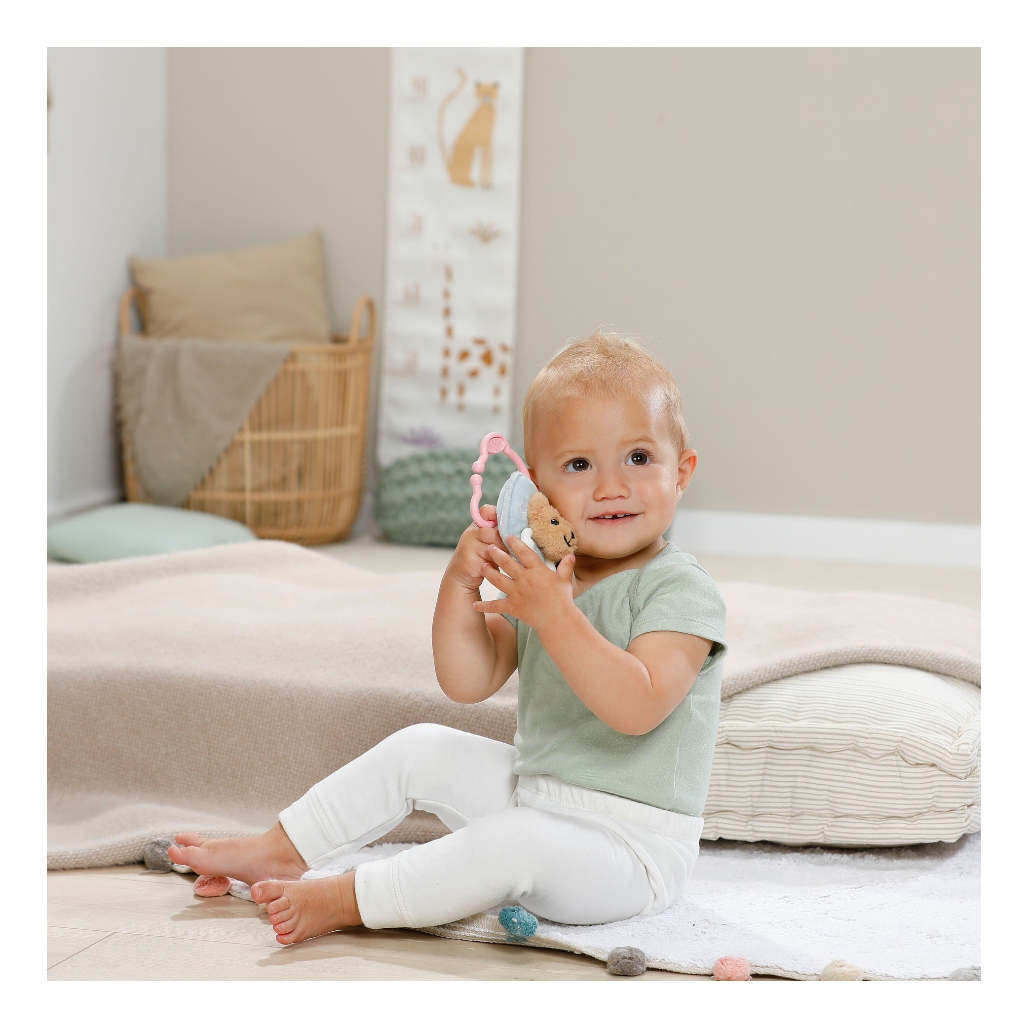 BABY born for babies Plush Dummy with Teething Ring