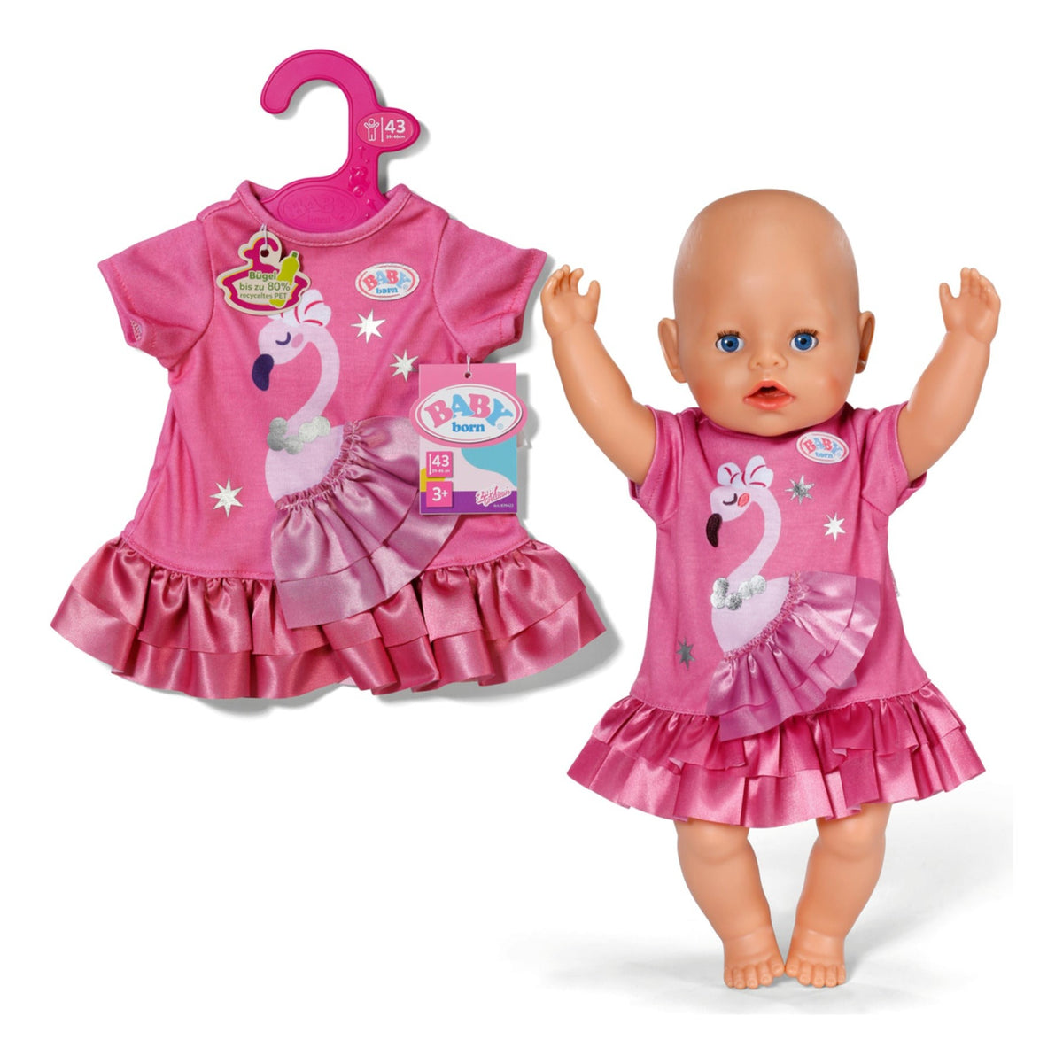 BABY born Flamingo Dress for 43cm Dolls