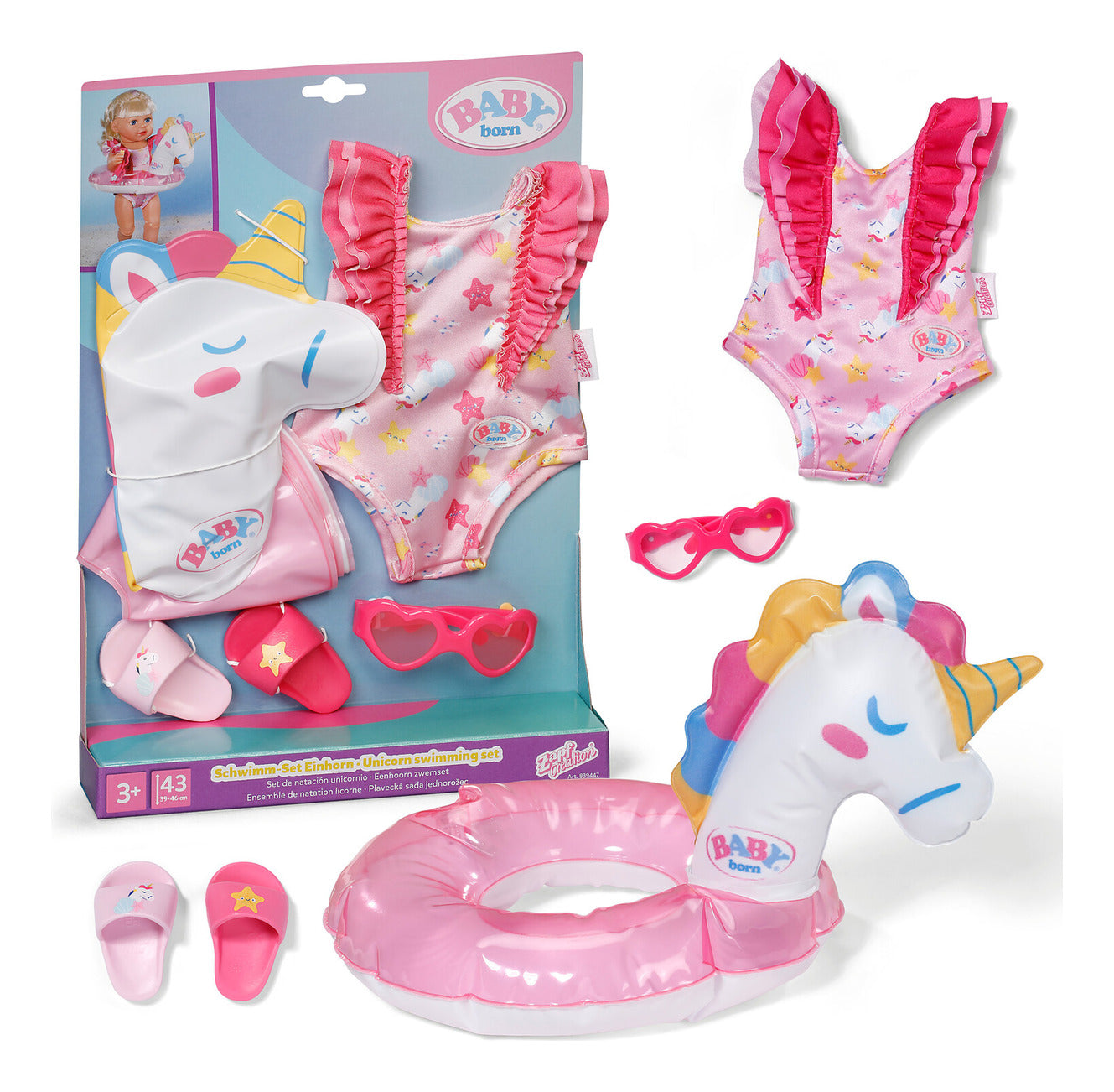 BABY born Unicorn Swim Set for 43cm Dolls