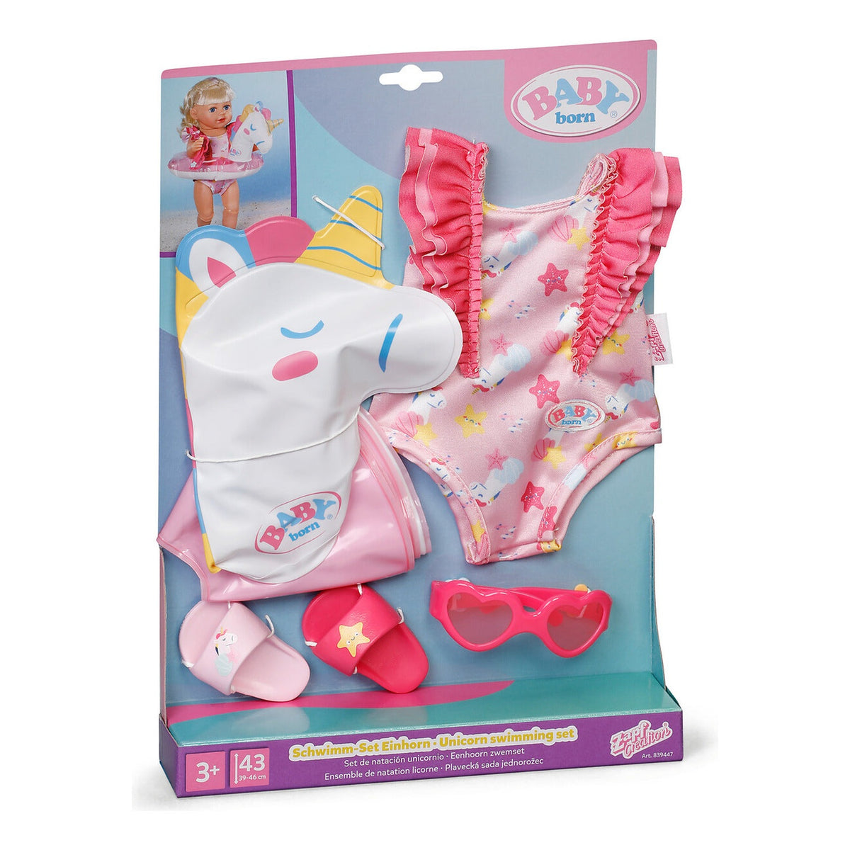 BABY born Unicorn Swim Set for 43cm Dolls