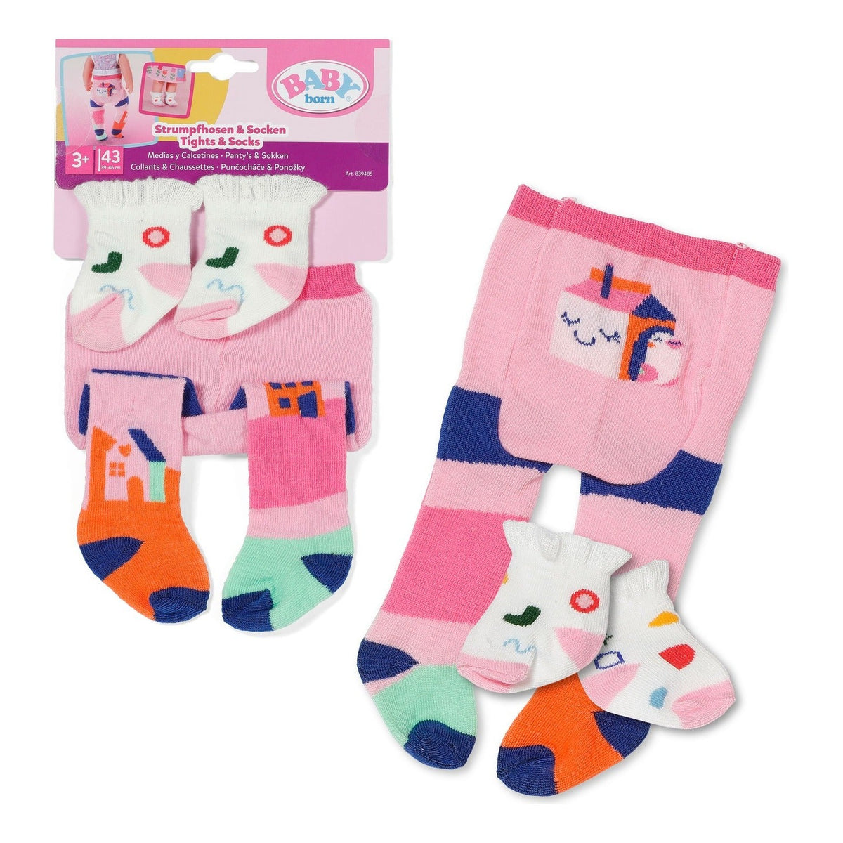 BABY born Tights & Socks for 43cm Dolls – 2 Assorted Styles