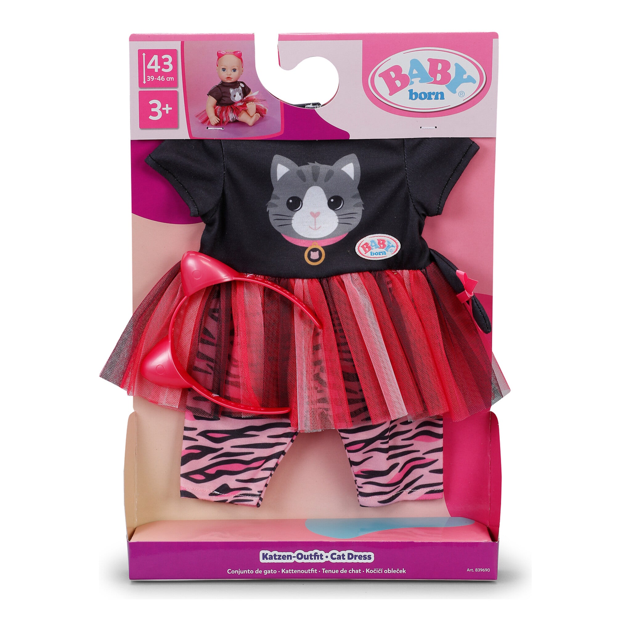 BABY born Cat Outfit for 43cm Dolls