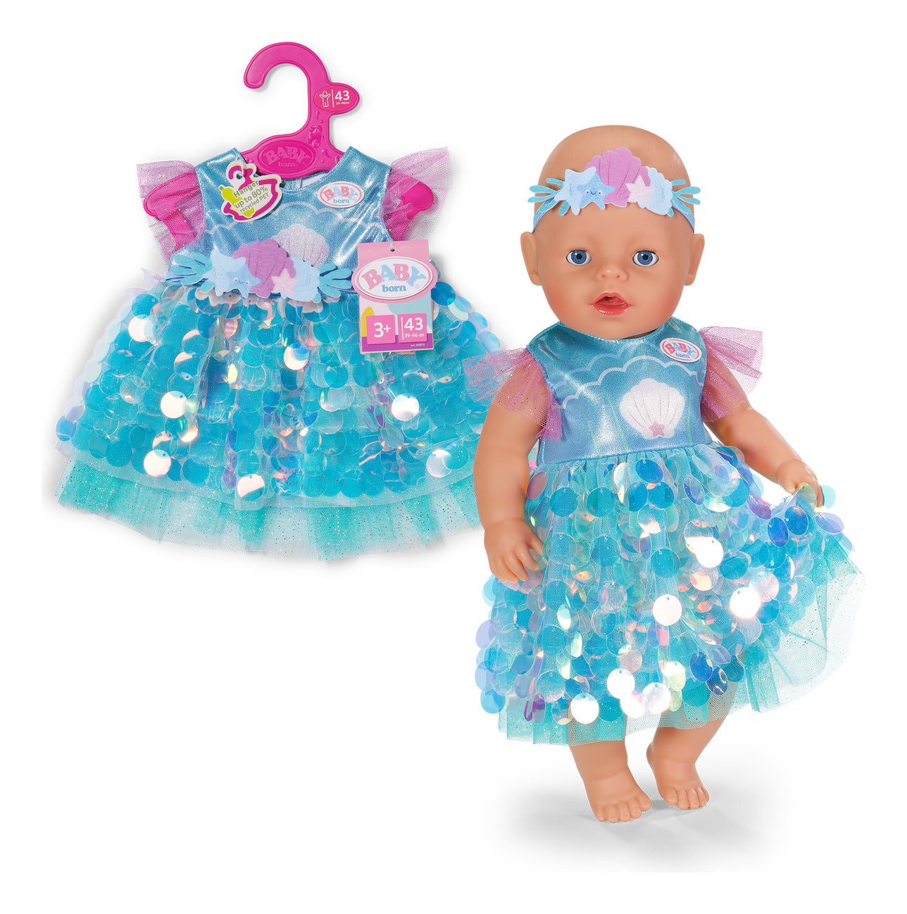 BABY born Mermaid Outfit Dress for 43cm Dolls
