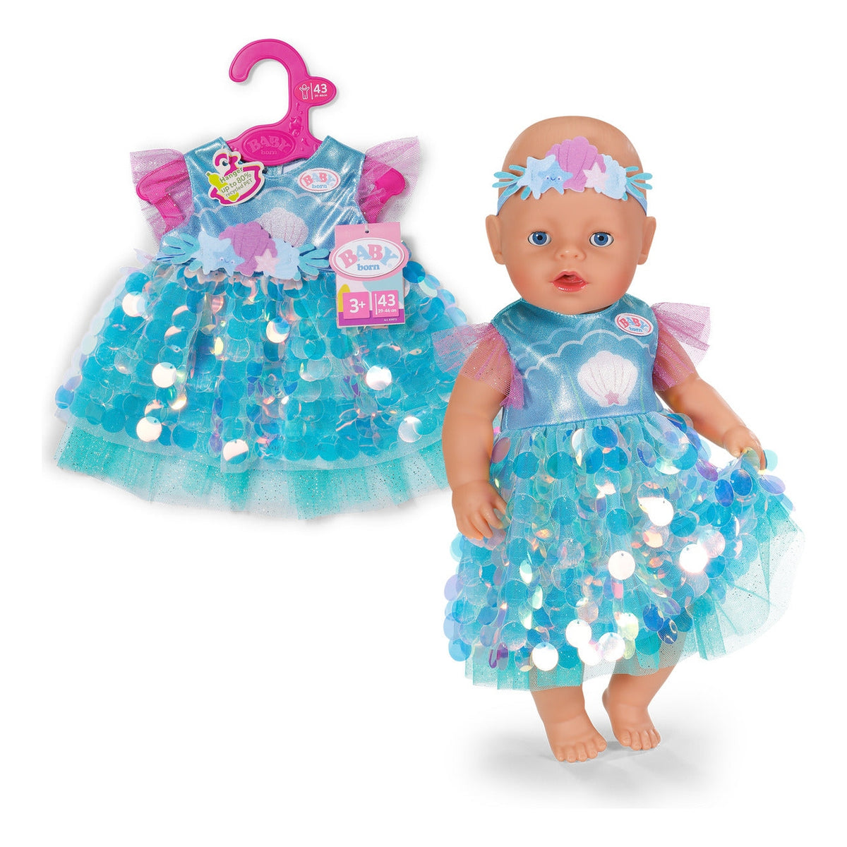 BABY born Mermaid Outfit Dress for 43cm Dolls